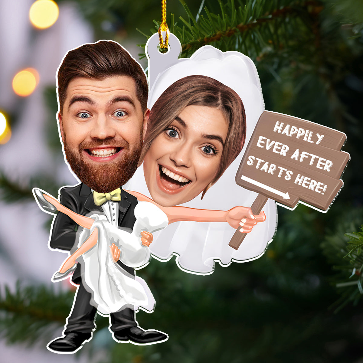 Happily Ever After - Personalized Custom Acrylic Ornament