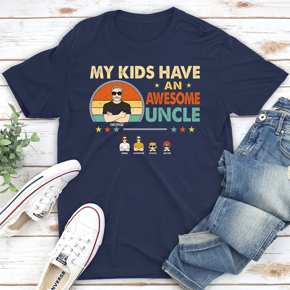 My Grandkids Have An Awesome Papa - Personalized Custom Shirt