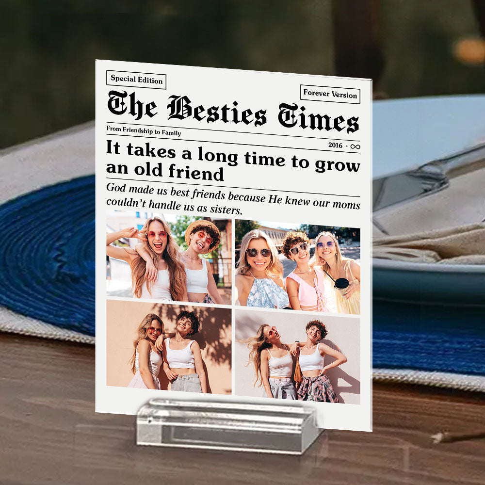 The Best Friend Forever Times - Personalized Custom Acrylic Plaque With Base