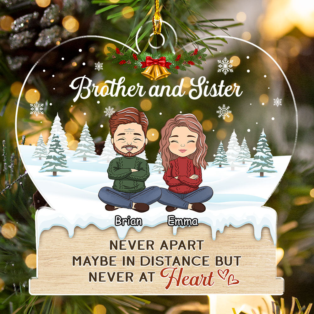 Family Never Apart - Personalized Custom Acrylic Ornament