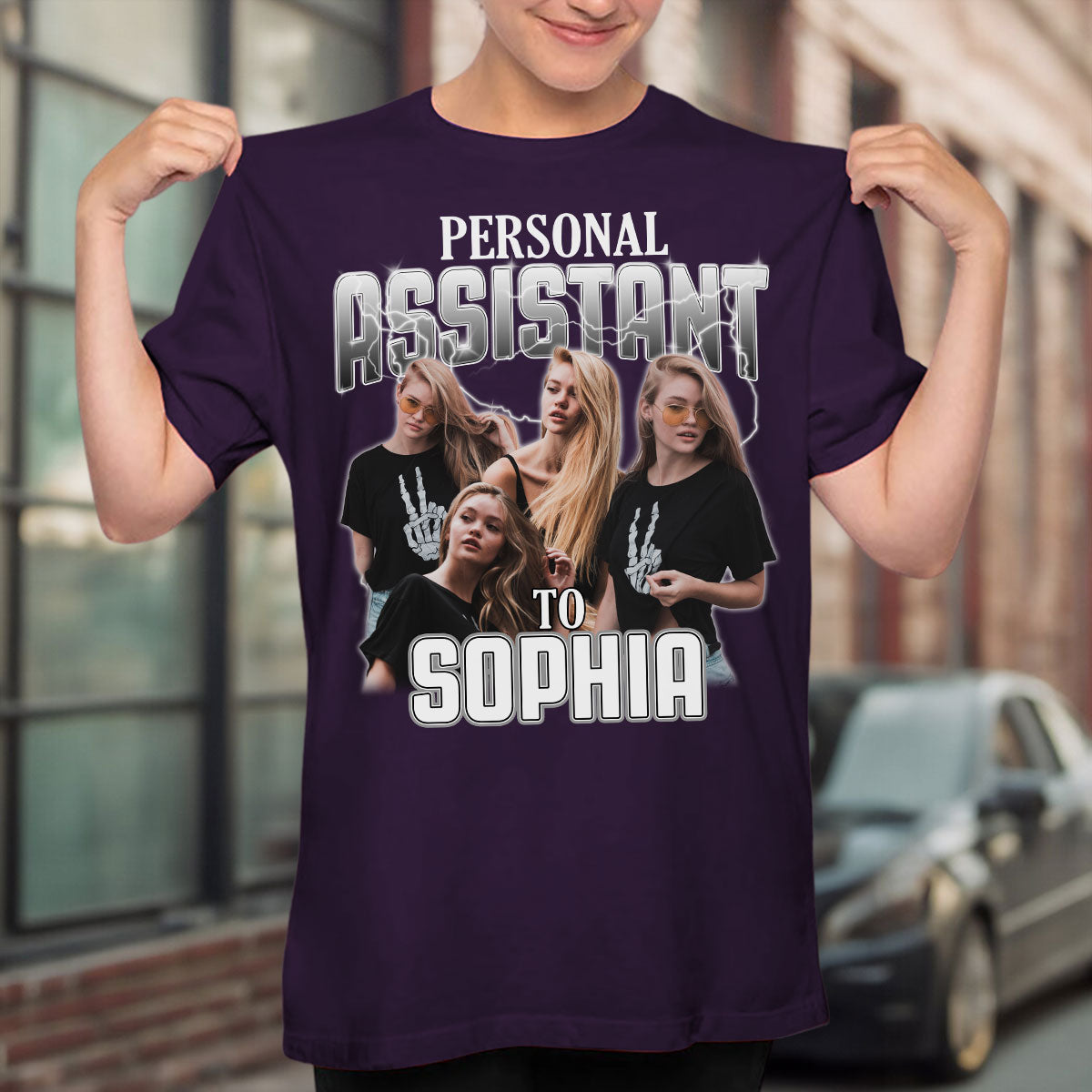Personal Assistant Custom Photo Vintage - Personalized Custom Unisex T-shirt