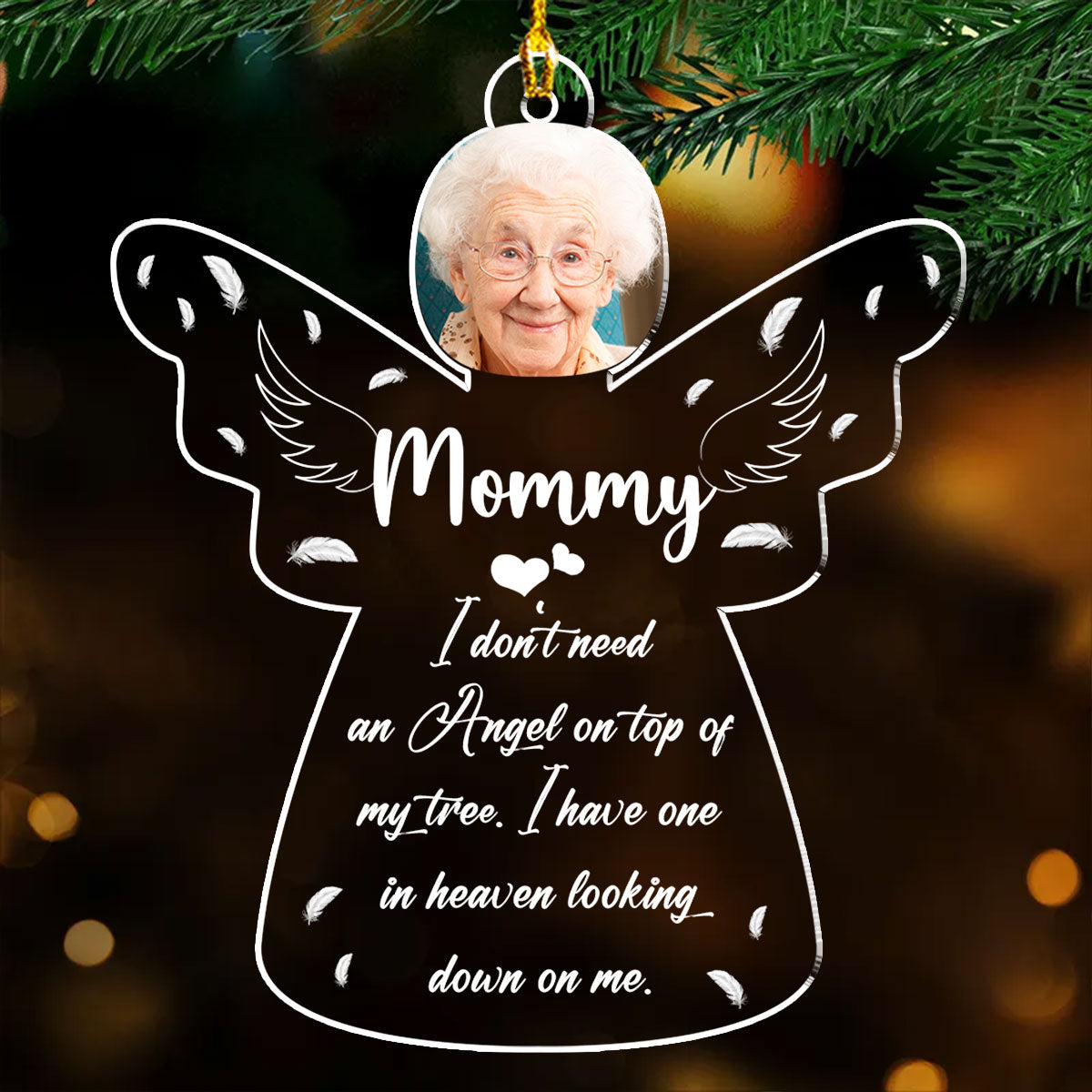 Someone In Heaven Looking Down On Me - Personalized Custom Acrylic Ornament