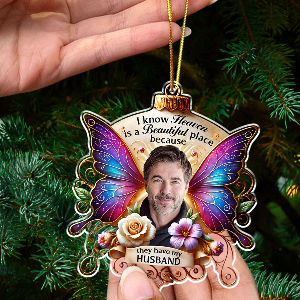 I Know Heaven Is A Beautiful - Personalized Custom Acrylic Ornament