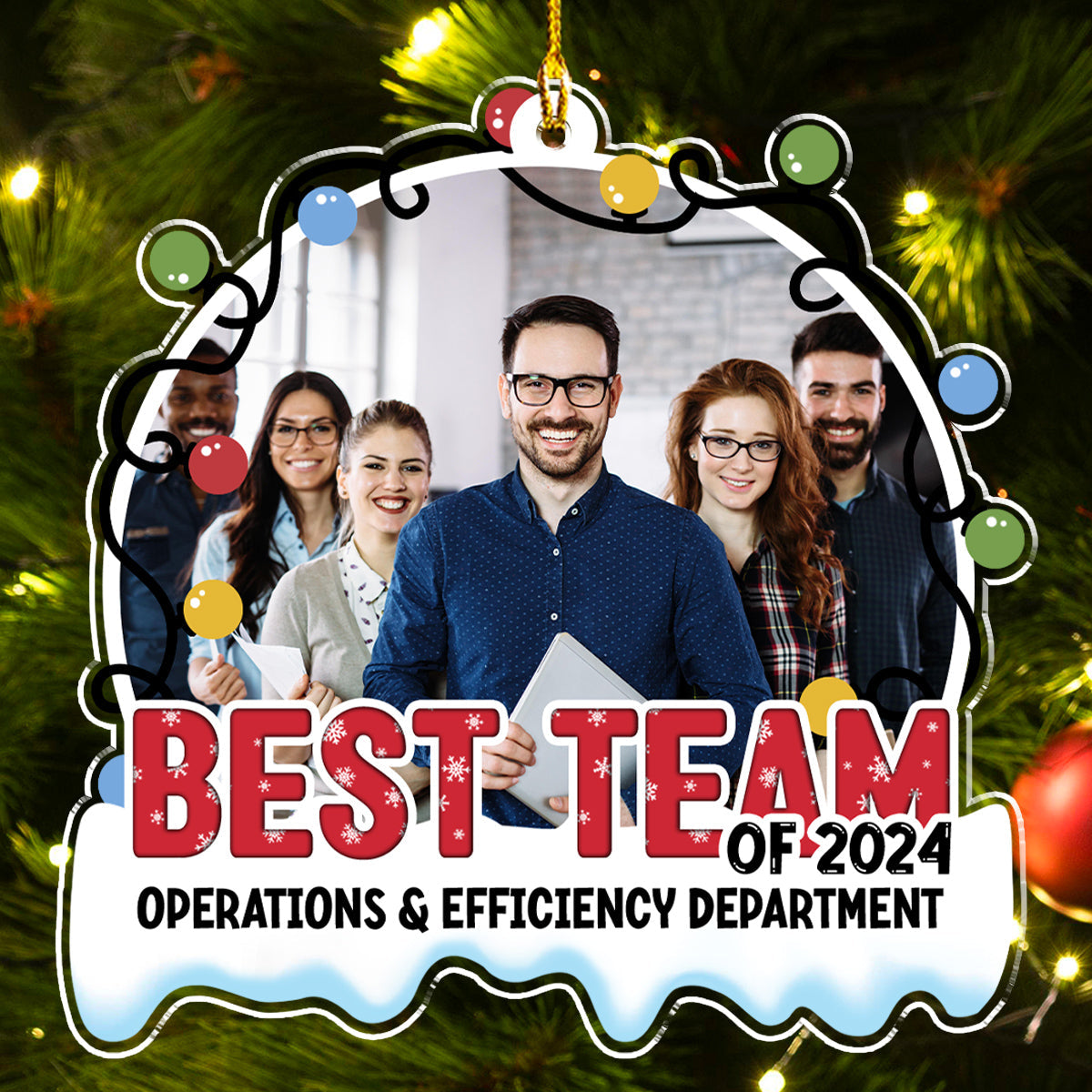 Great Teams Work Together - Personalized Custom Acrylic Ornament