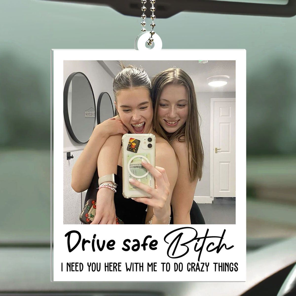 Drive Safe Bestie - Personalized Custom Car Ornament