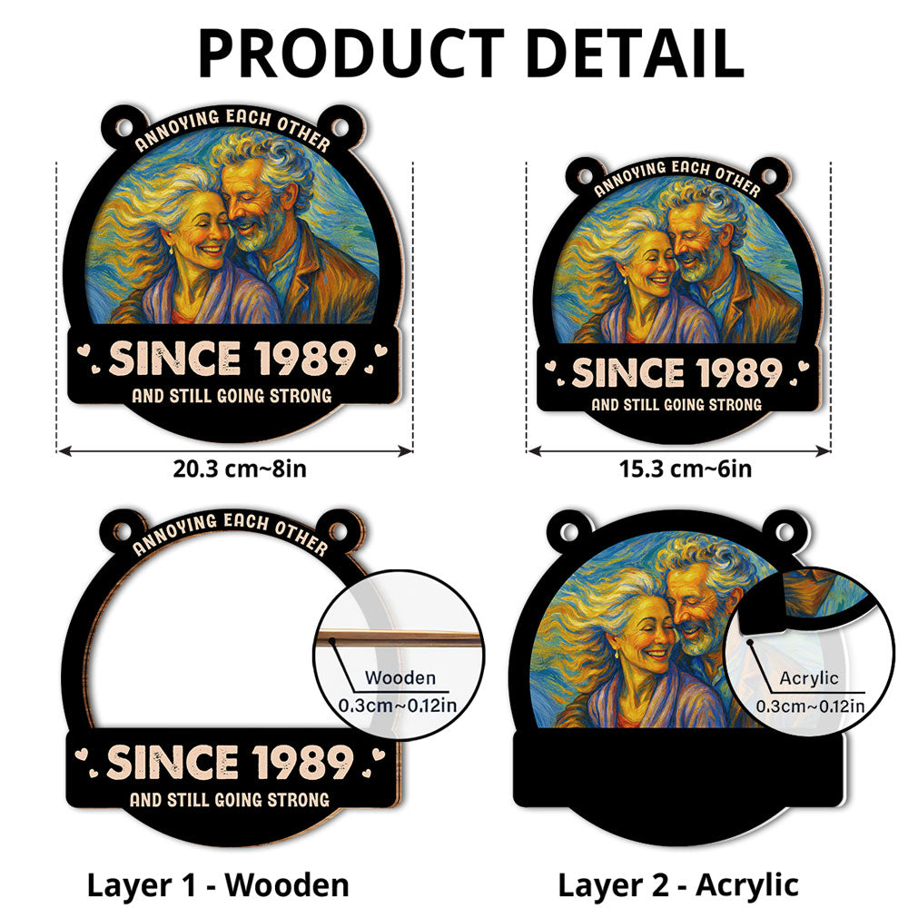 Love From Our First Kiss Still Going Strong - Personalized Custom Suncatcher