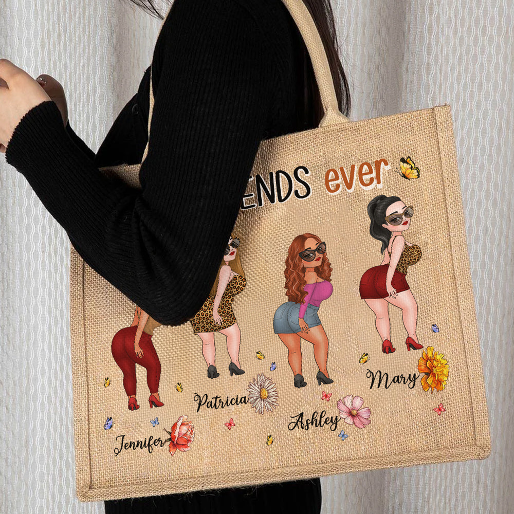 Best Bestie Ever - Personalized Custom Jute Tote Bag