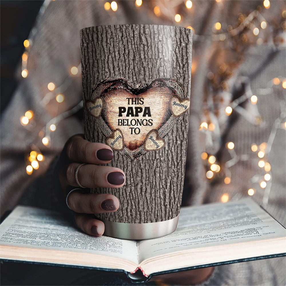 Heart Of Dad - Personalized Custom Tumbler