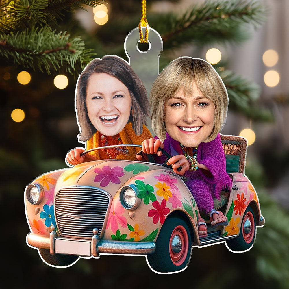 Bestie In Car - Personalized Custom Acrylic Ornament