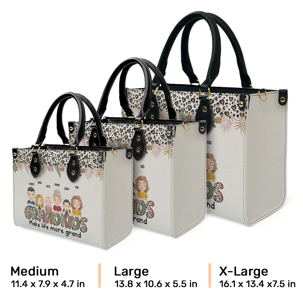 Makes Life More Grand - Personalized Custom Leather Bag