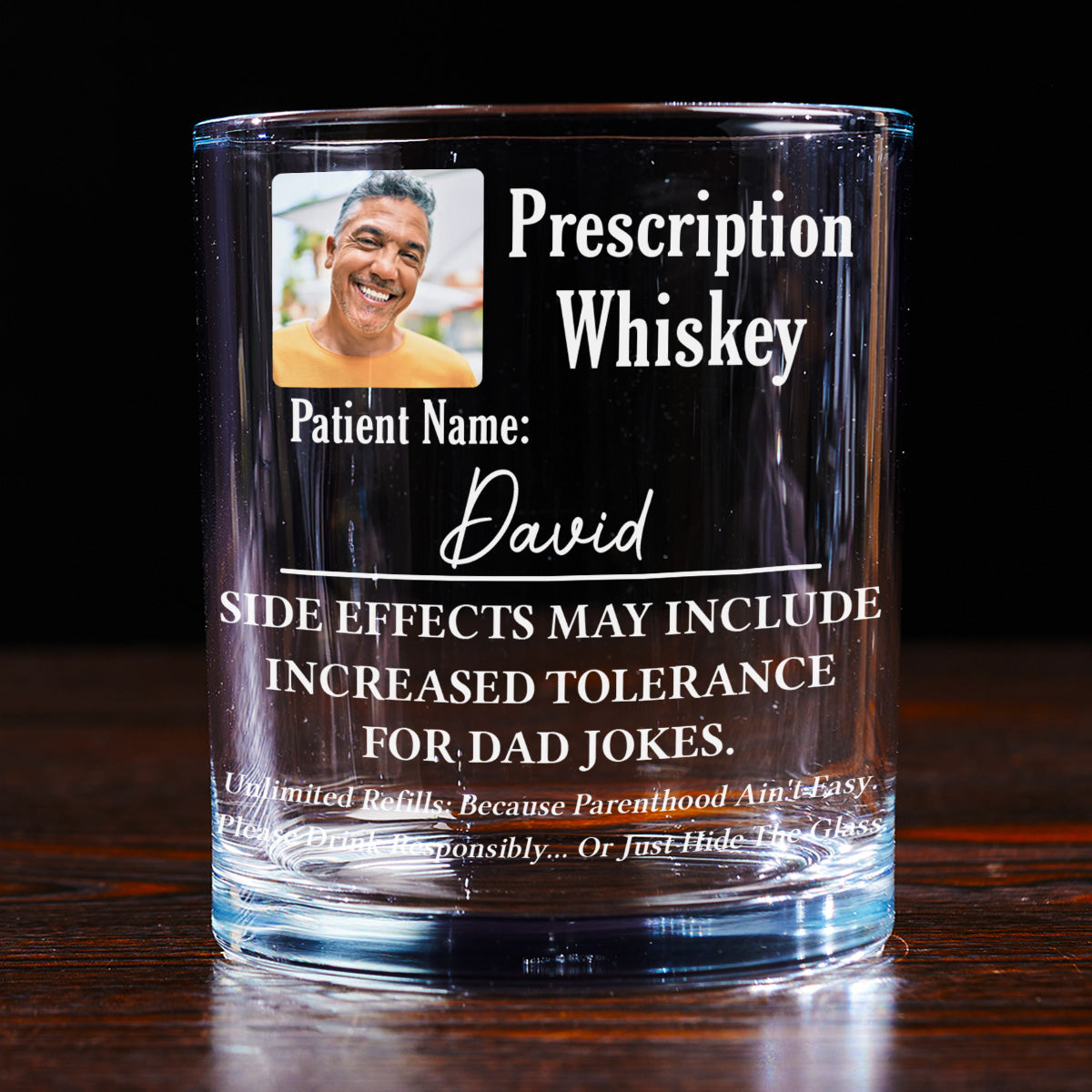 A Drink For Tired Parents - Personalized Custom Whiskey Glass