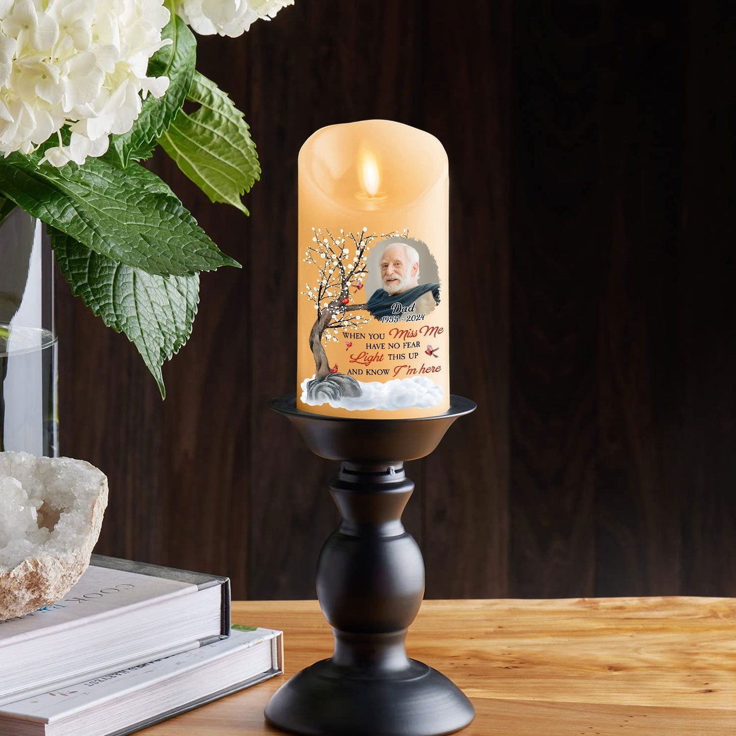 Light This Up And Know I Am Here - Personalized Custom LED Candle