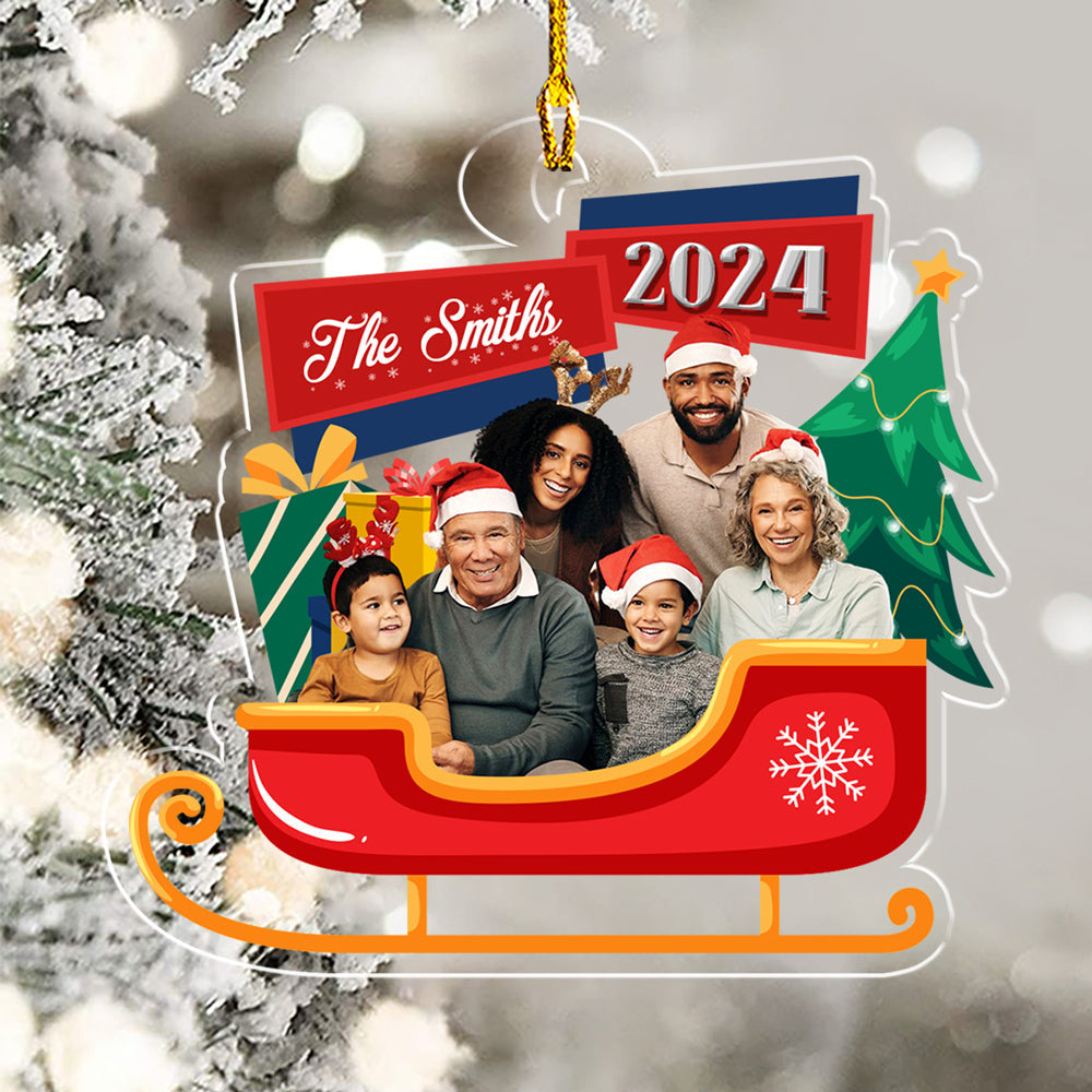 Family Christmas 2024 - Personalized Custom Acrylic Ornament