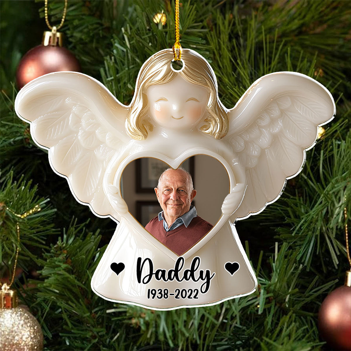 Angel Among Us - Personalized Custom Acrylic Ornament