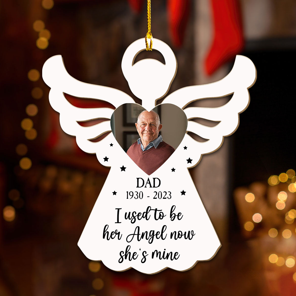 Now They Are My Angel - Personalized Custom Wood Ornament