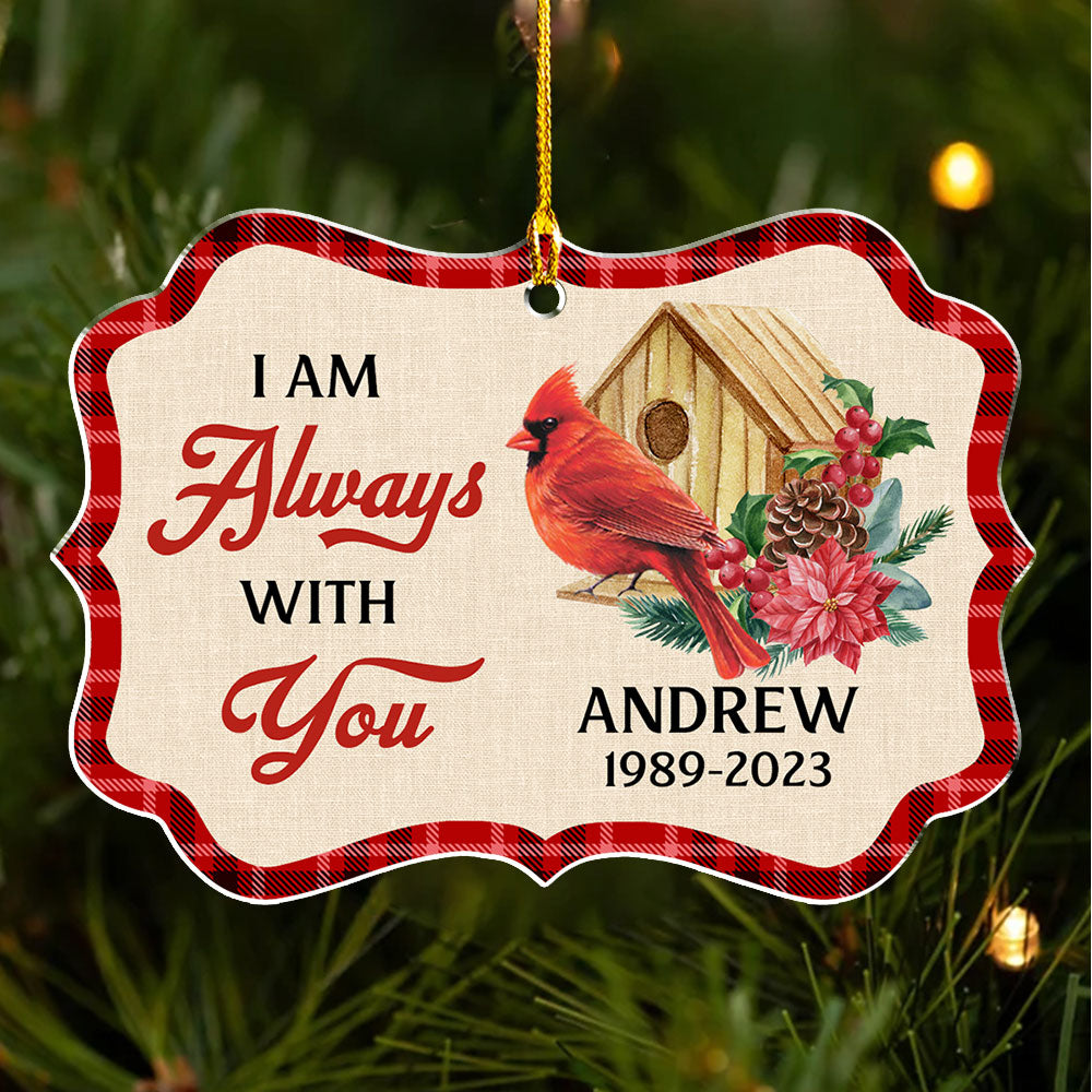 Cardinal Christmas Ornament - Personalized Custom Acrylic Ornament