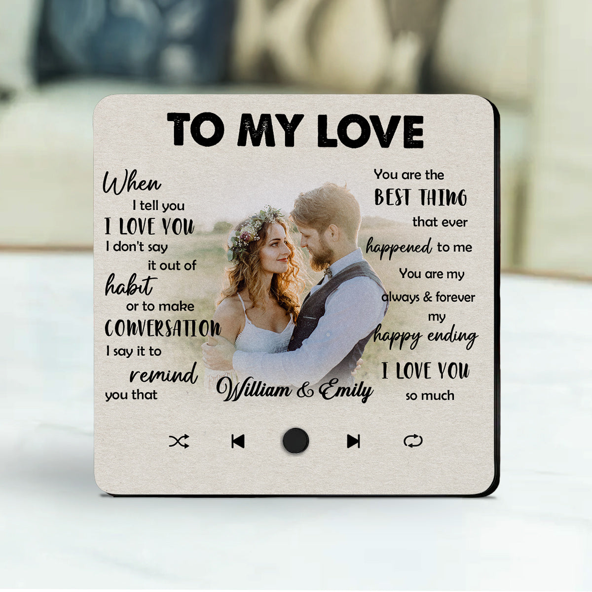 To My Love - Personalized Custom Music Fridge Magnet