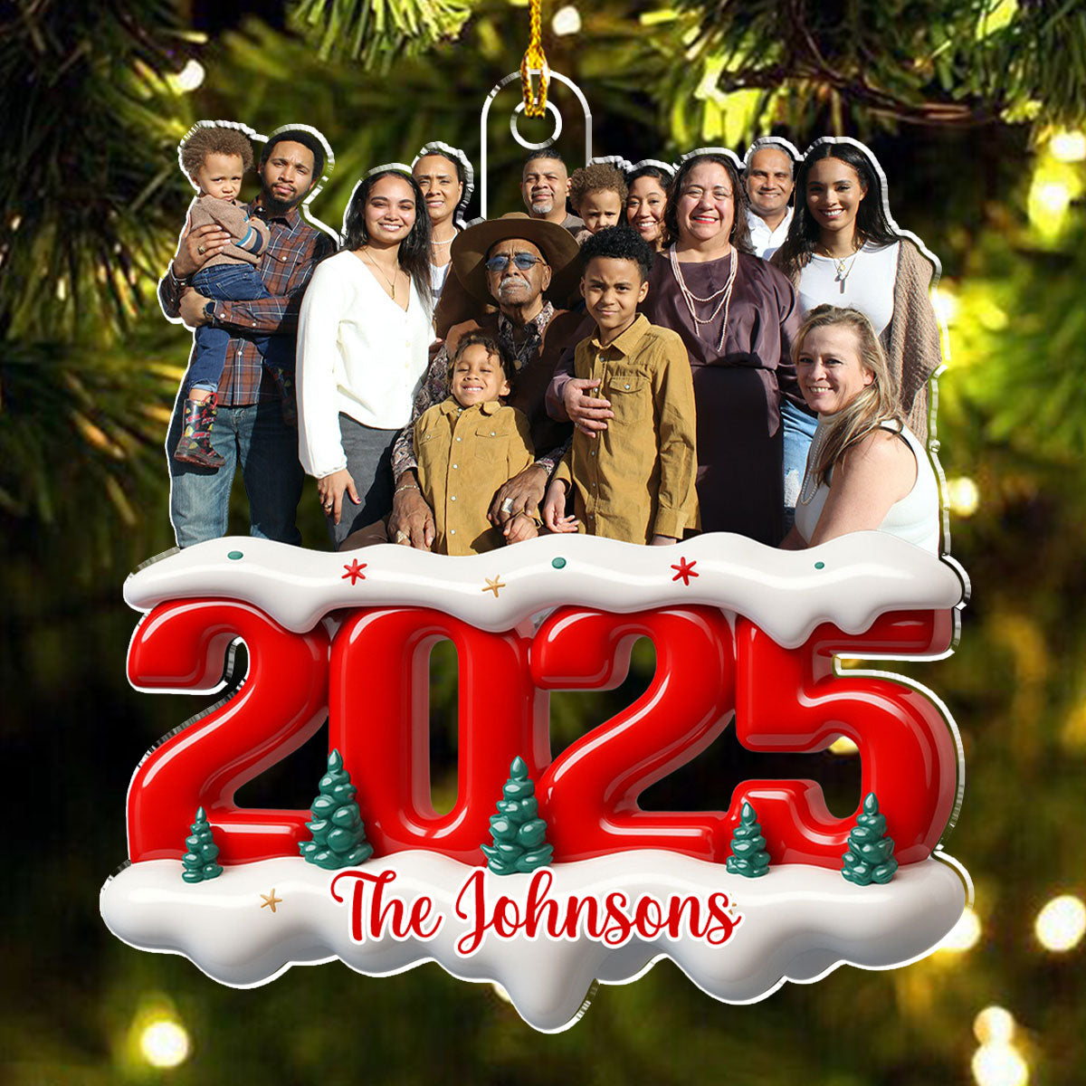 Us Forever Now - Personalized Custom 3D Effect Acrylic Ornament