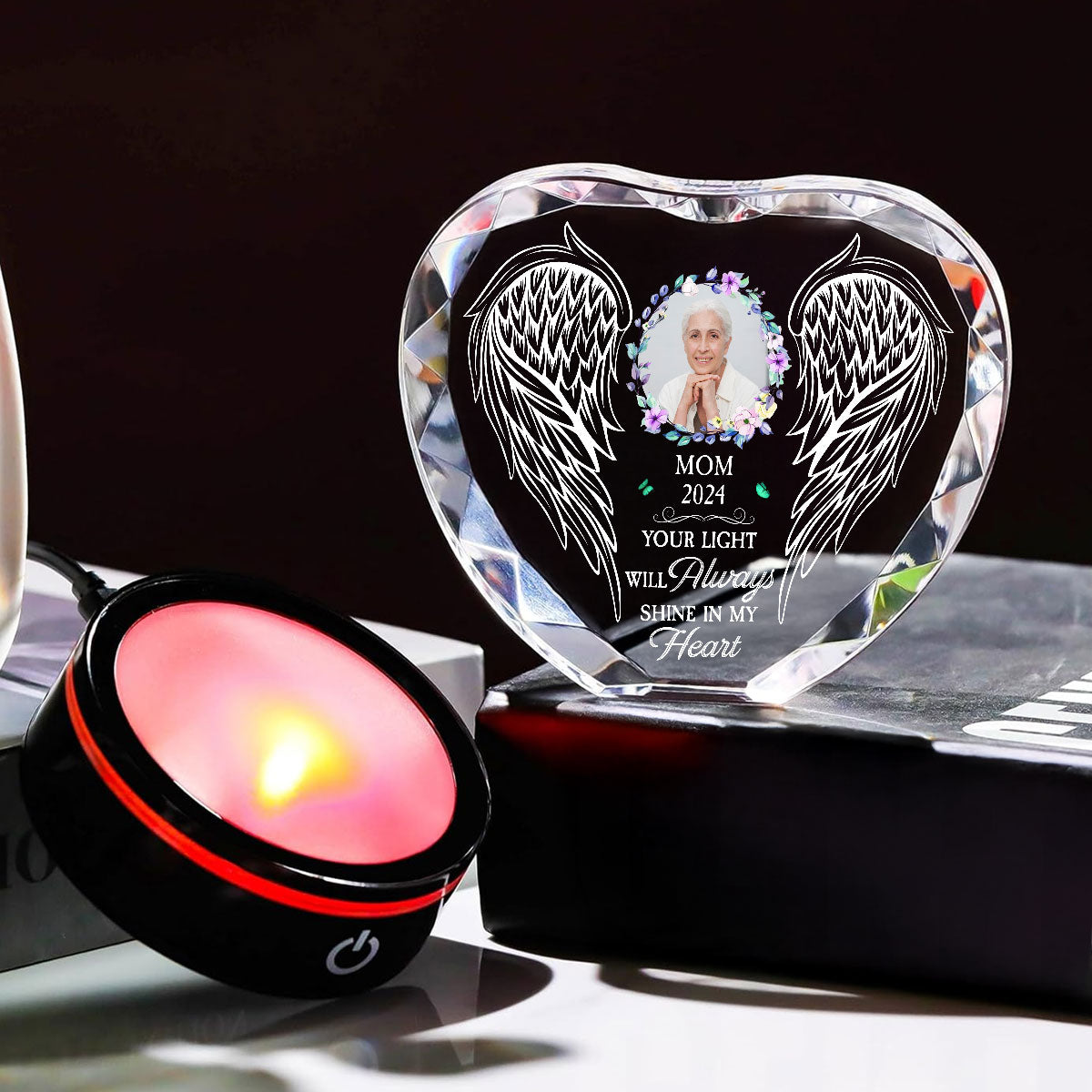 Shine In My Heart - Personalized Custom Crystal Led Light