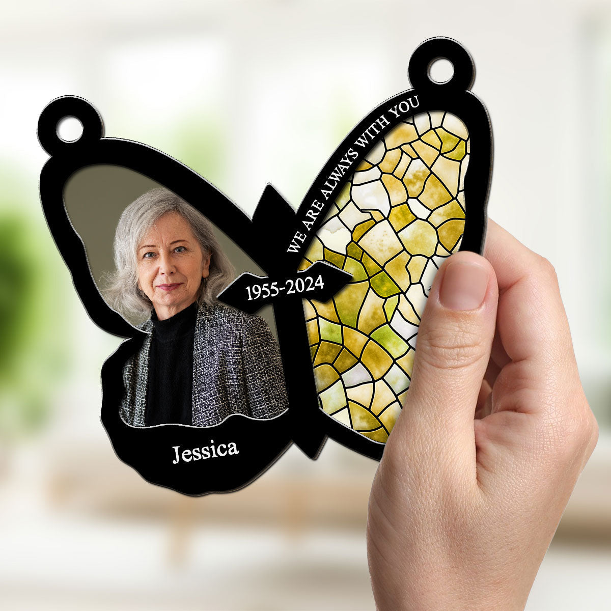 Custom Photo Your Wings Were Ready - Personalized Custom Suncatcher