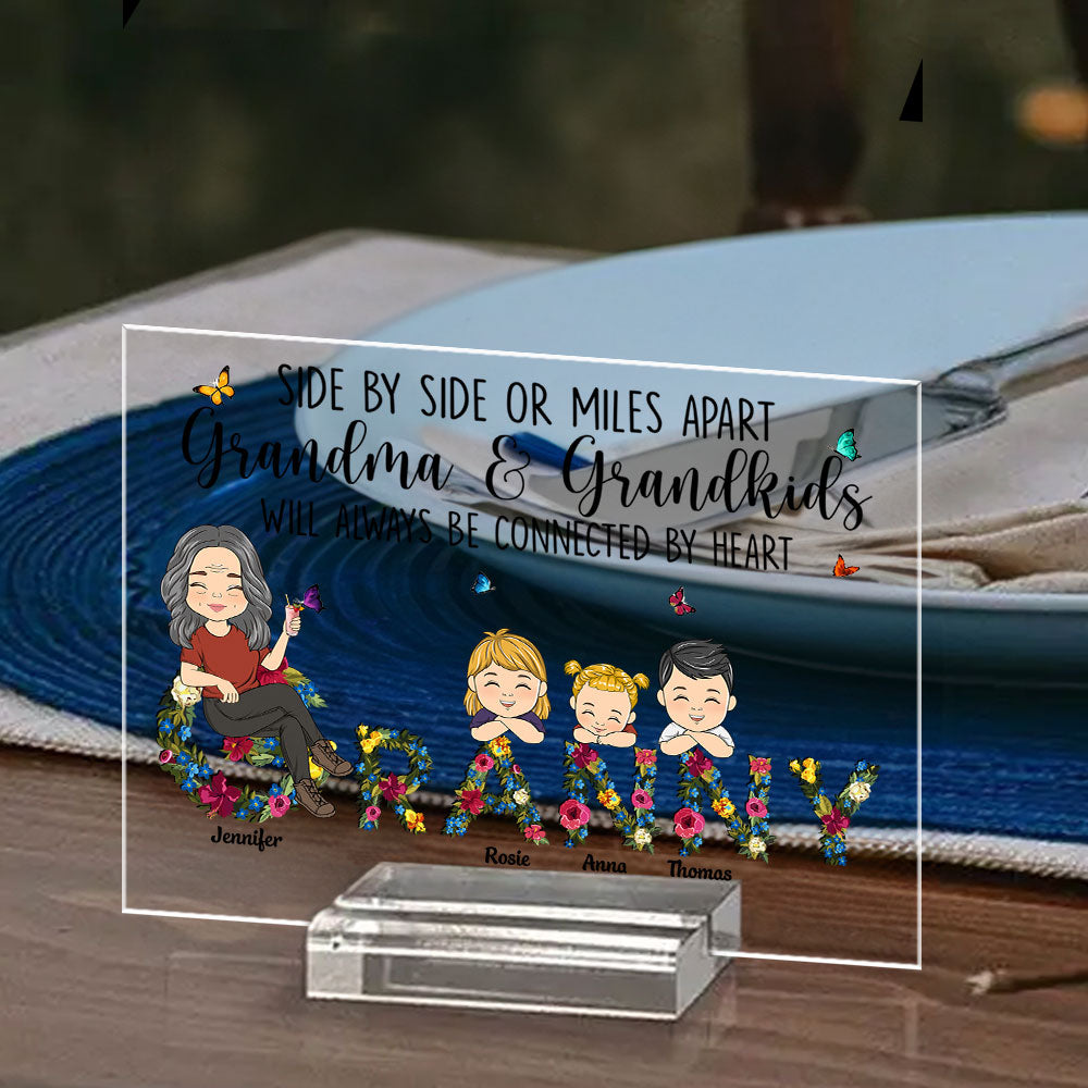 Side By Side - Personalized Custom Acrylic Plaque With Base