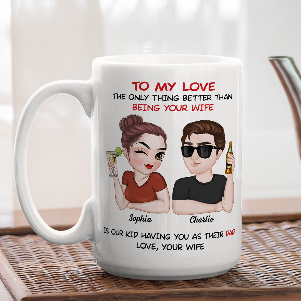 To My Husband Happy Fathers Day - Personalized Custom Coffee Mug