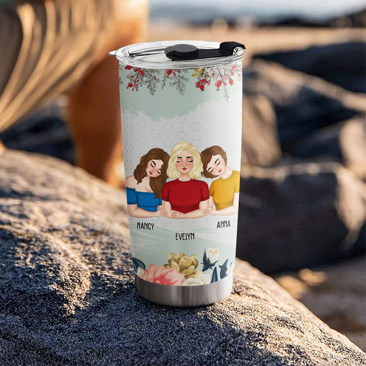 Mother And Daughters Cant Be Broken - Personalized Custom Tumbler