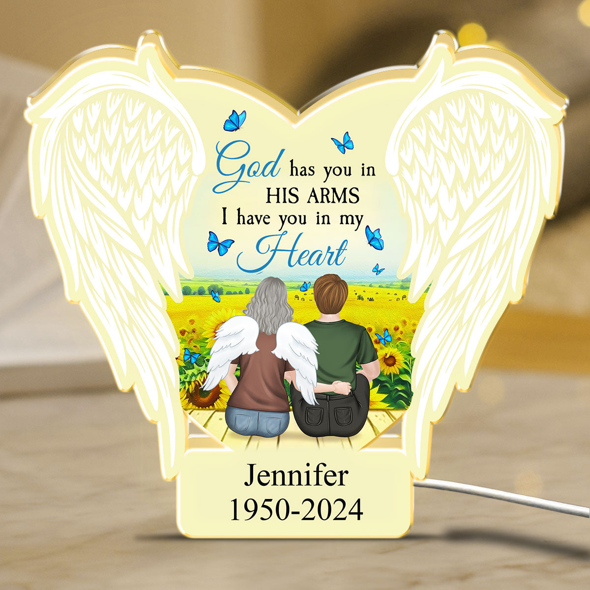 Your Light Will Always Shine In My Heart - Personalized Light Box