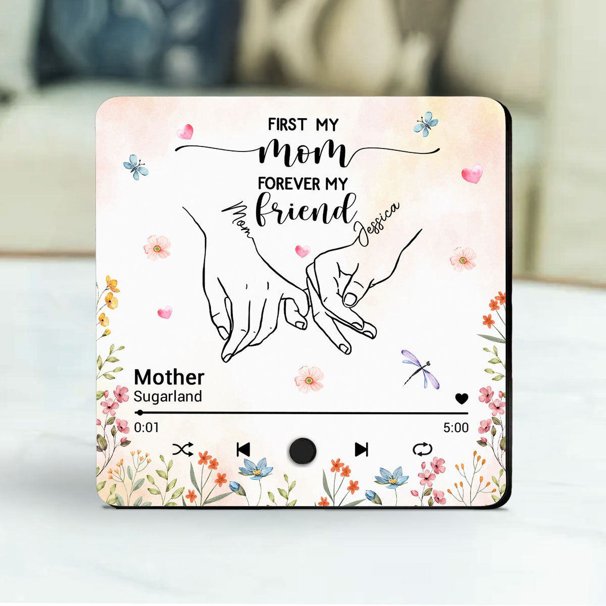 First My Mother Forever My Friend - Personalized Custom Music Fridge Magnet