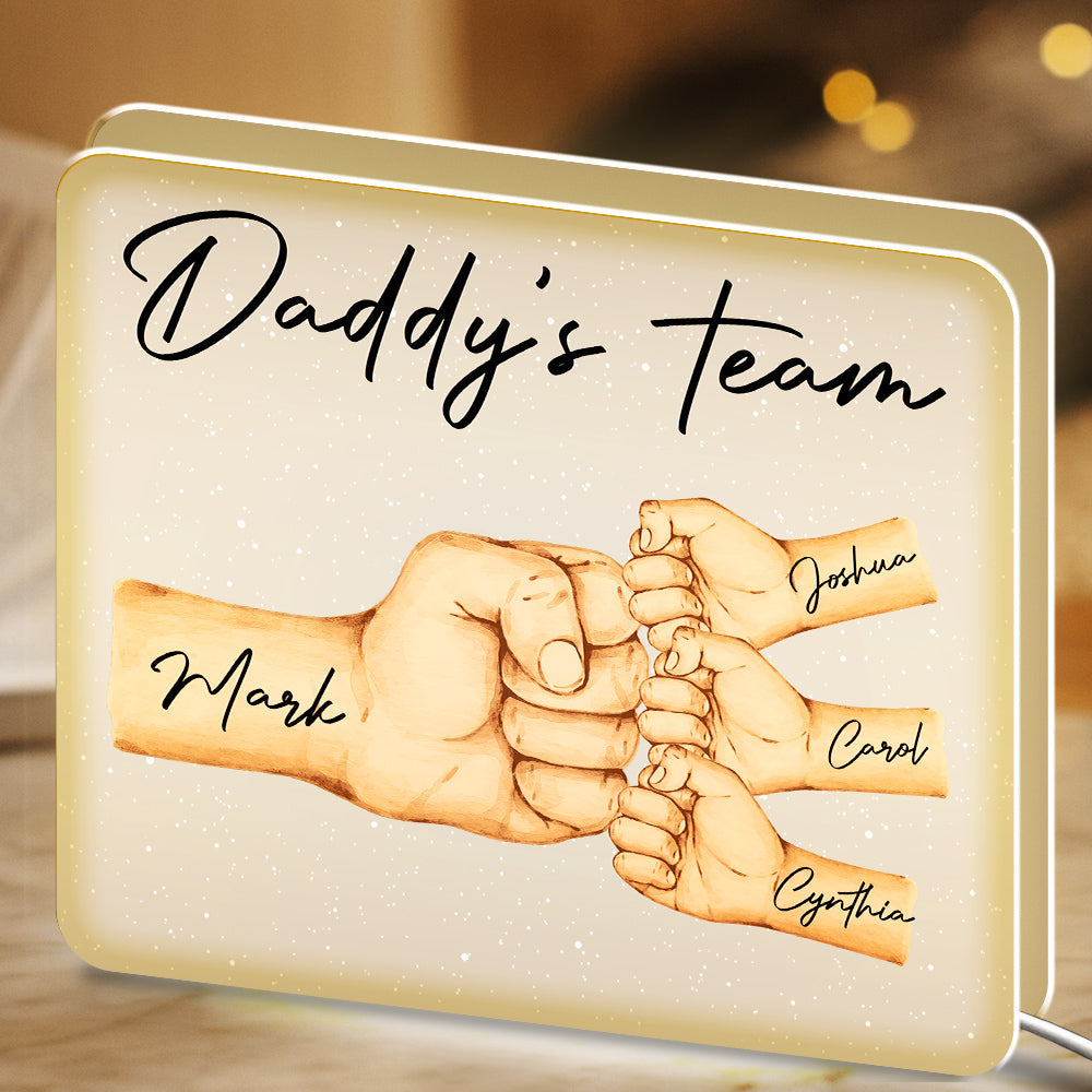 Dad Hand Bumps - Personalized Custom Light Box