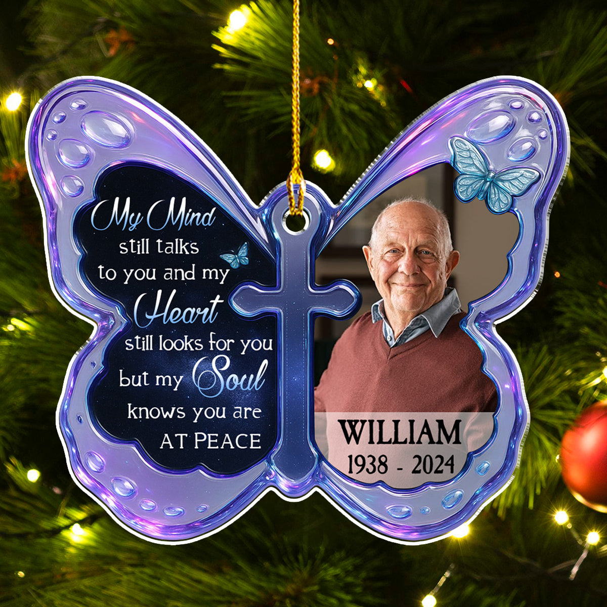 At Peace - Personalized Custom Acrylic Ornament