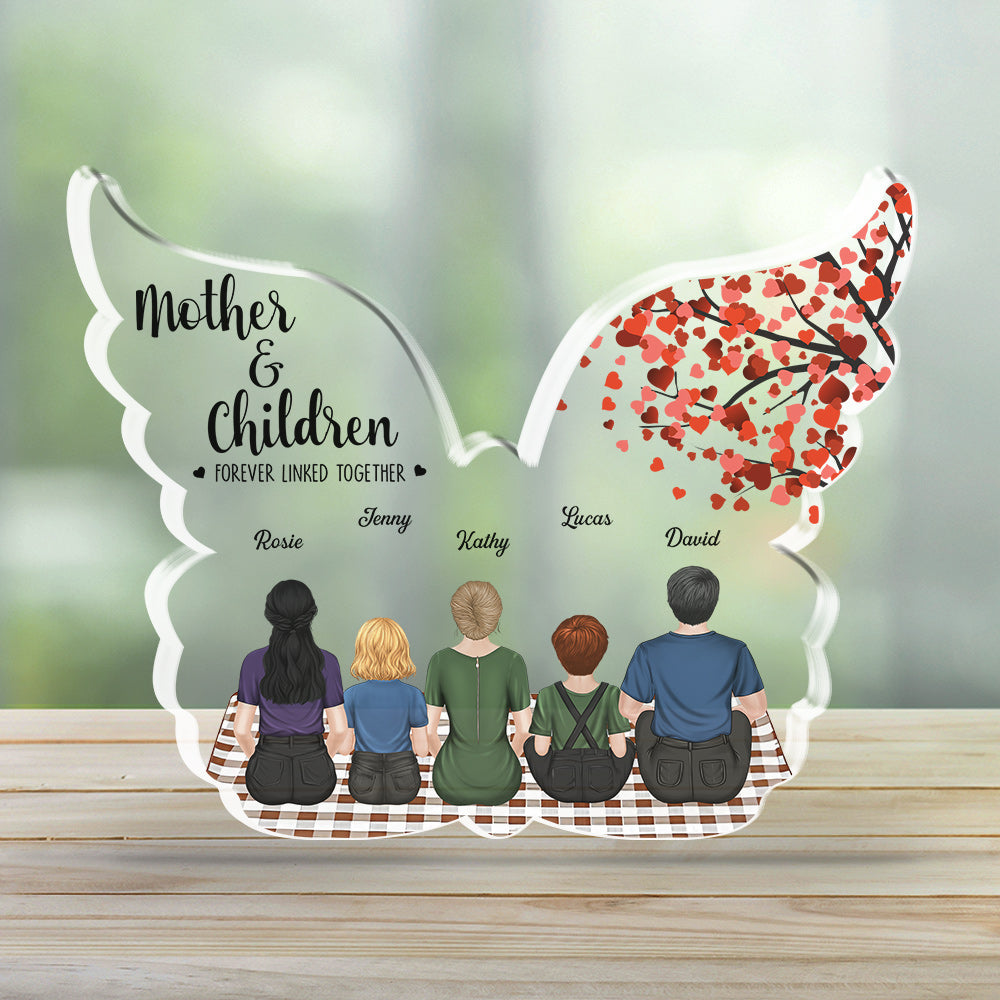 Mother And Son Forever Linked Together  - Personalized Custom Acrylic Plaque
