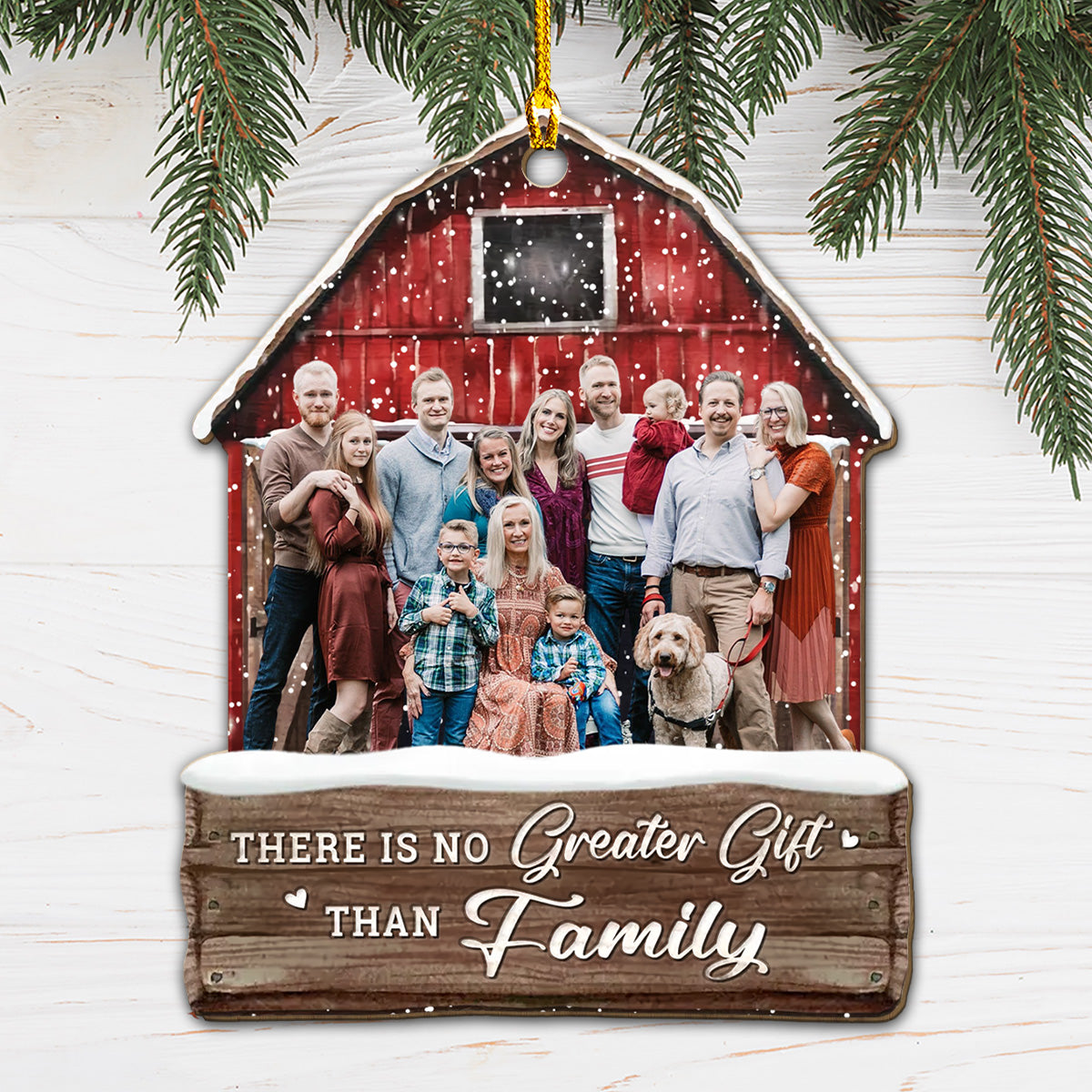 Enjoy The Christmas Season Together - Personalized Custom Wood Ornament