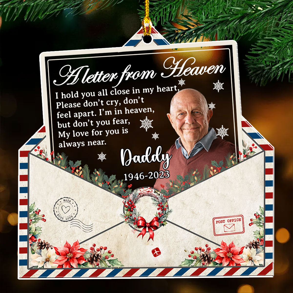 Letter From Heaven - Personalized Custom Acrylic Ornament