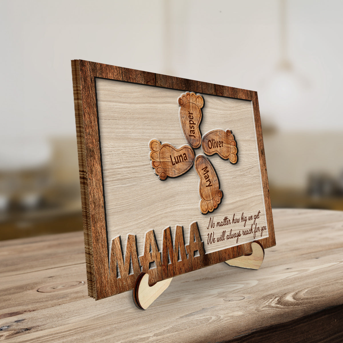Always Reach For You - Personalized Custom Wooden Plaque