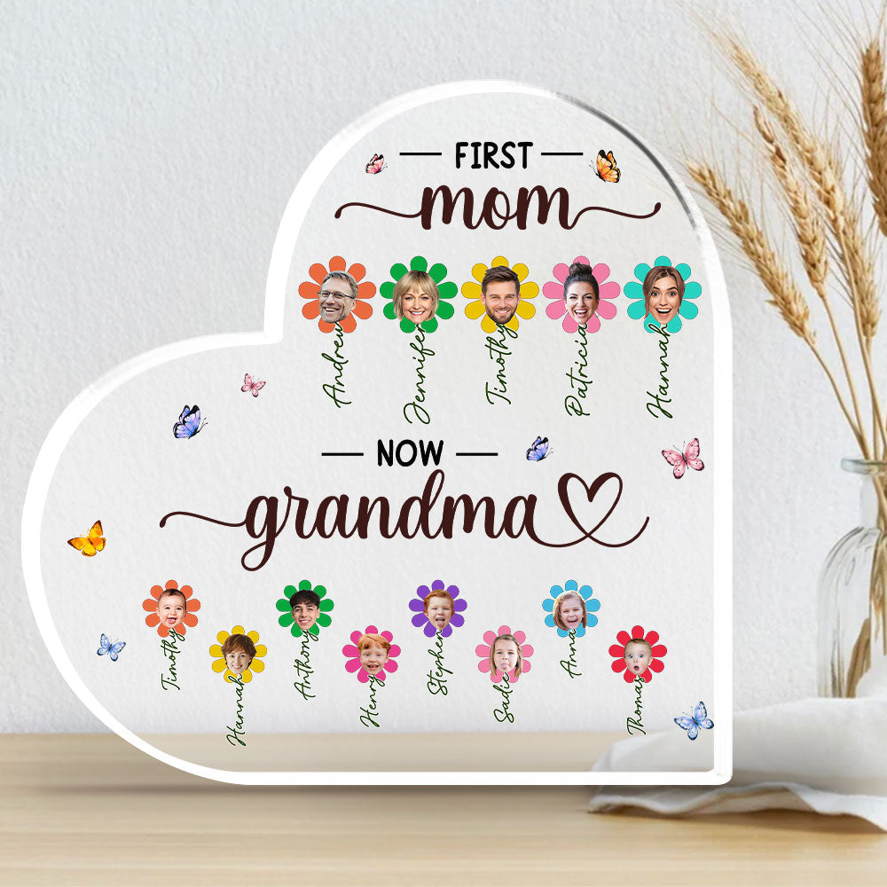 First Mom Now Grammy - Personalized Custom Acrylic Plaque