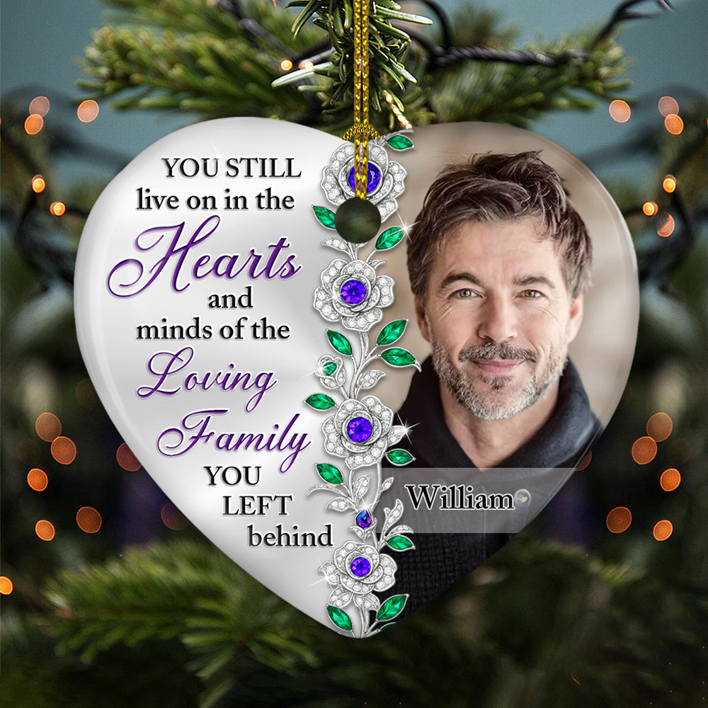 Hearts And Minds Of The Loving Family - Personalized Custom Ceramic Ornament
