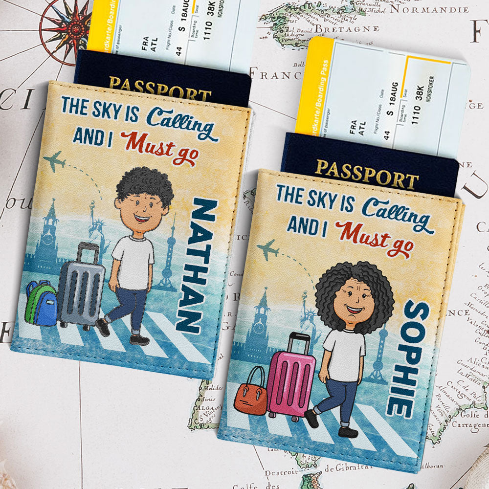 I Must Go - Personalized Custom Couple Passport Cover
