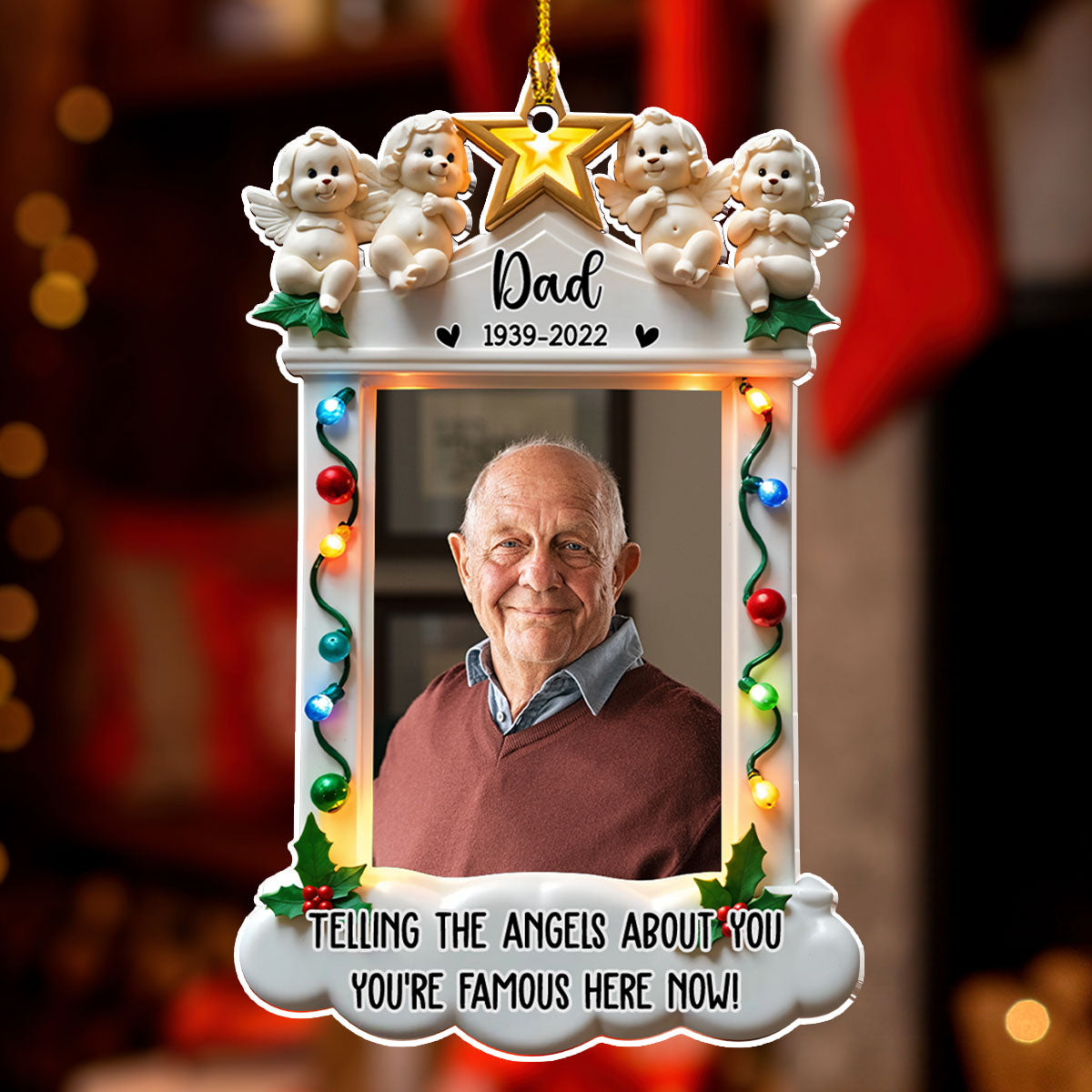 Telling The Angels About You - Personalized Custom Acrylic Ornament