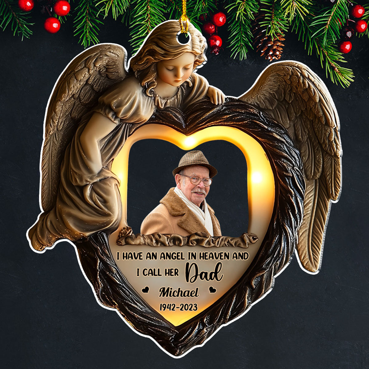 I Have Angels In Heaven - Personalized Custom Acrylic Ornament