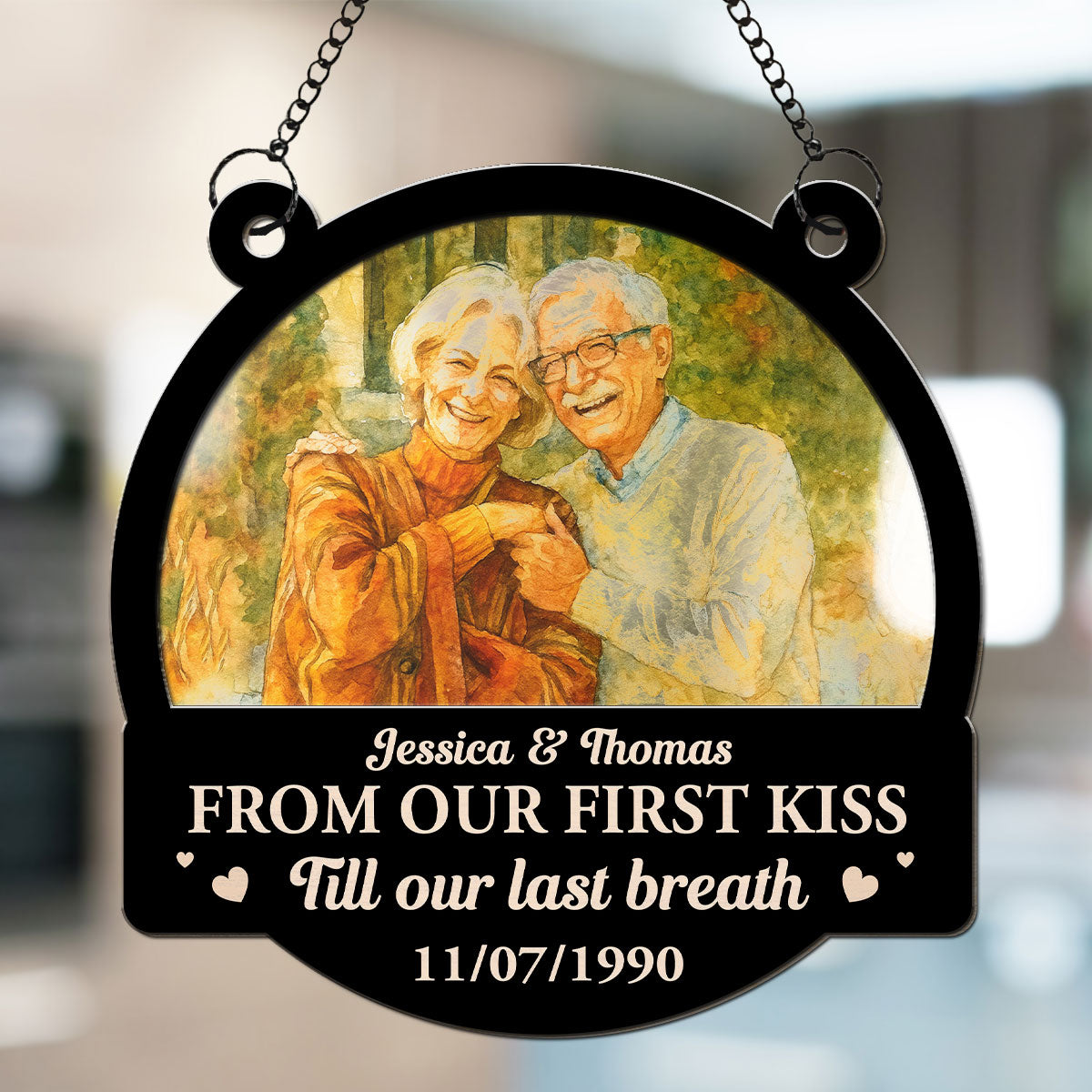 First Kiss Last Breath - Personalized Custom Suncatcher
