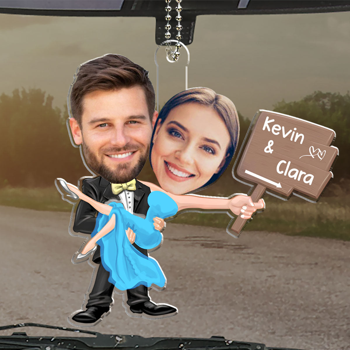 Forever With You - Personalized Custom Car Ornament