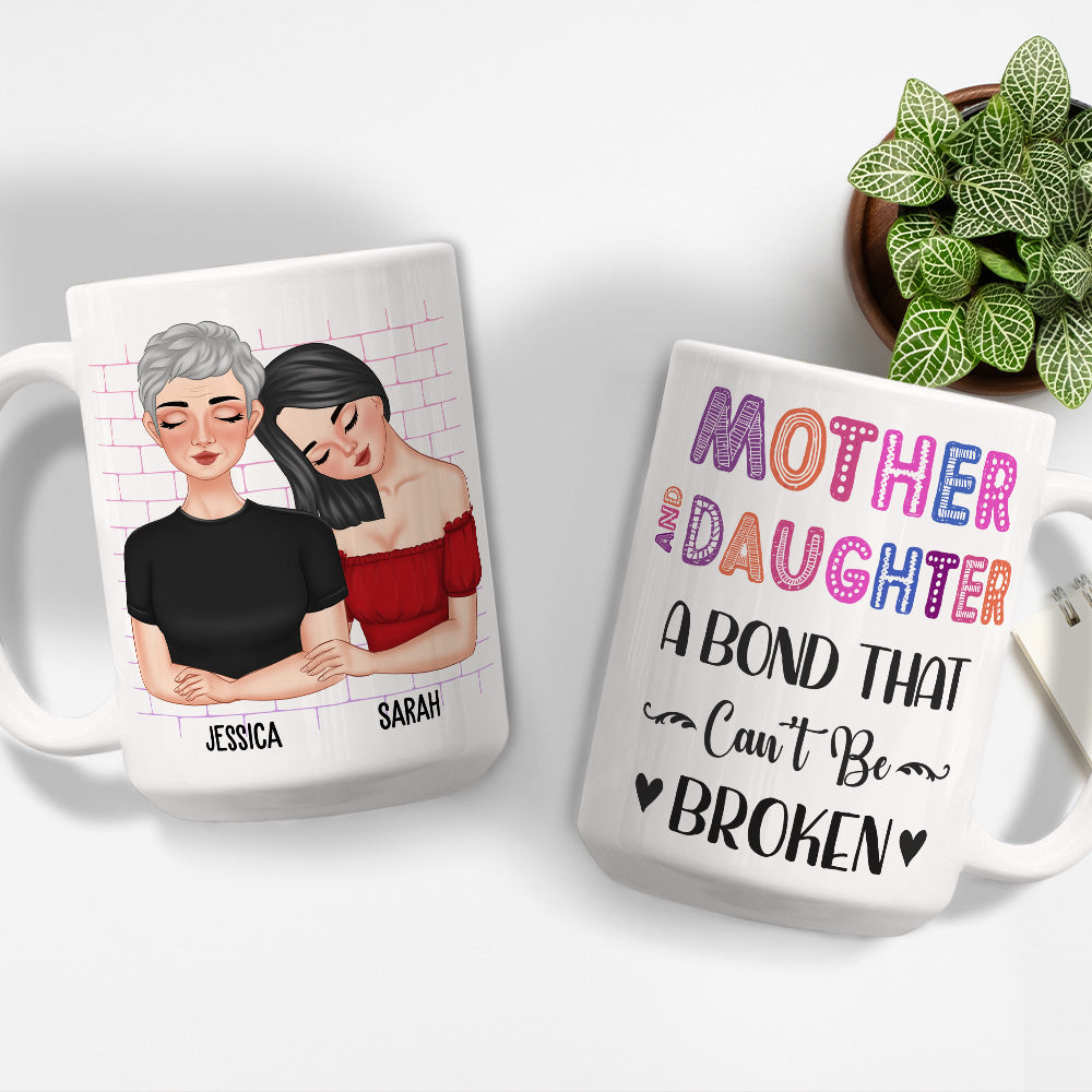 Mother And Daughters Forever Love - Personalized Custom Coffee Mug