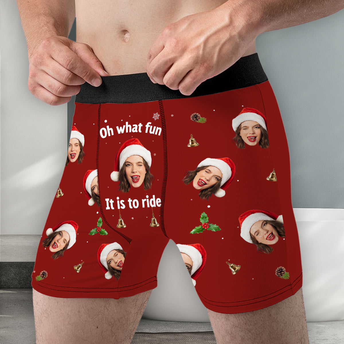 It Is to Ride - Personalized Photo Men's Boxer Briefs