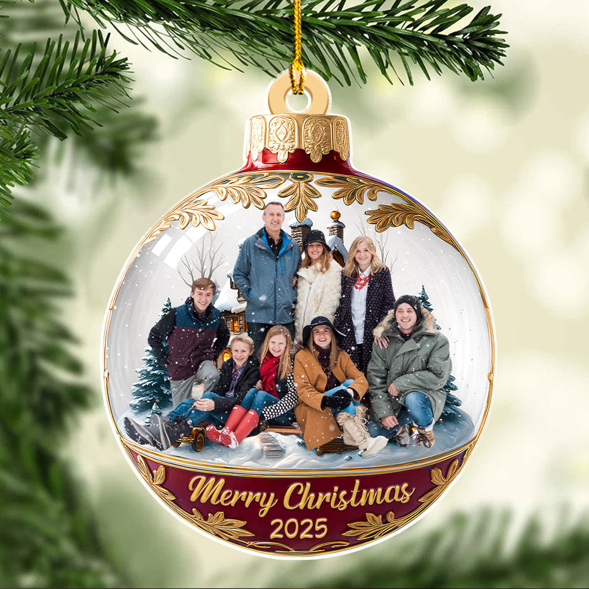 Our Family Photo - Personalized Custom Acrylic Ornament