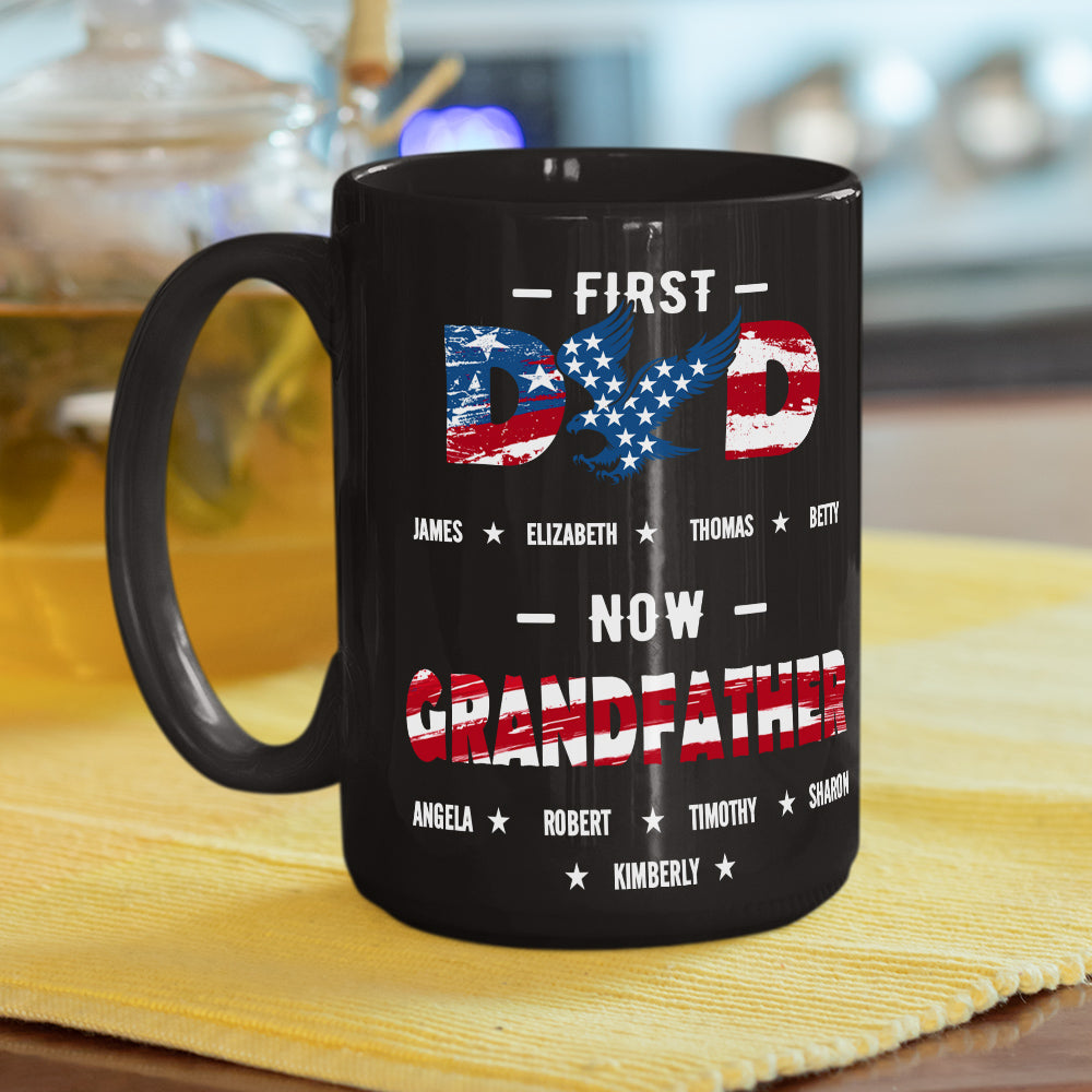 First Dad Now Granddad - Personalized Custom Coffee Mug