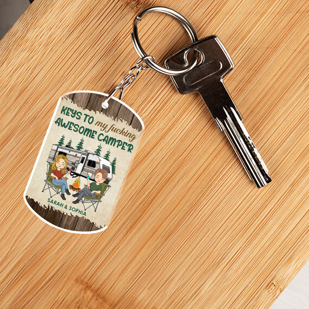 Happy Campers - Personalized Custom Acrylic Keychain