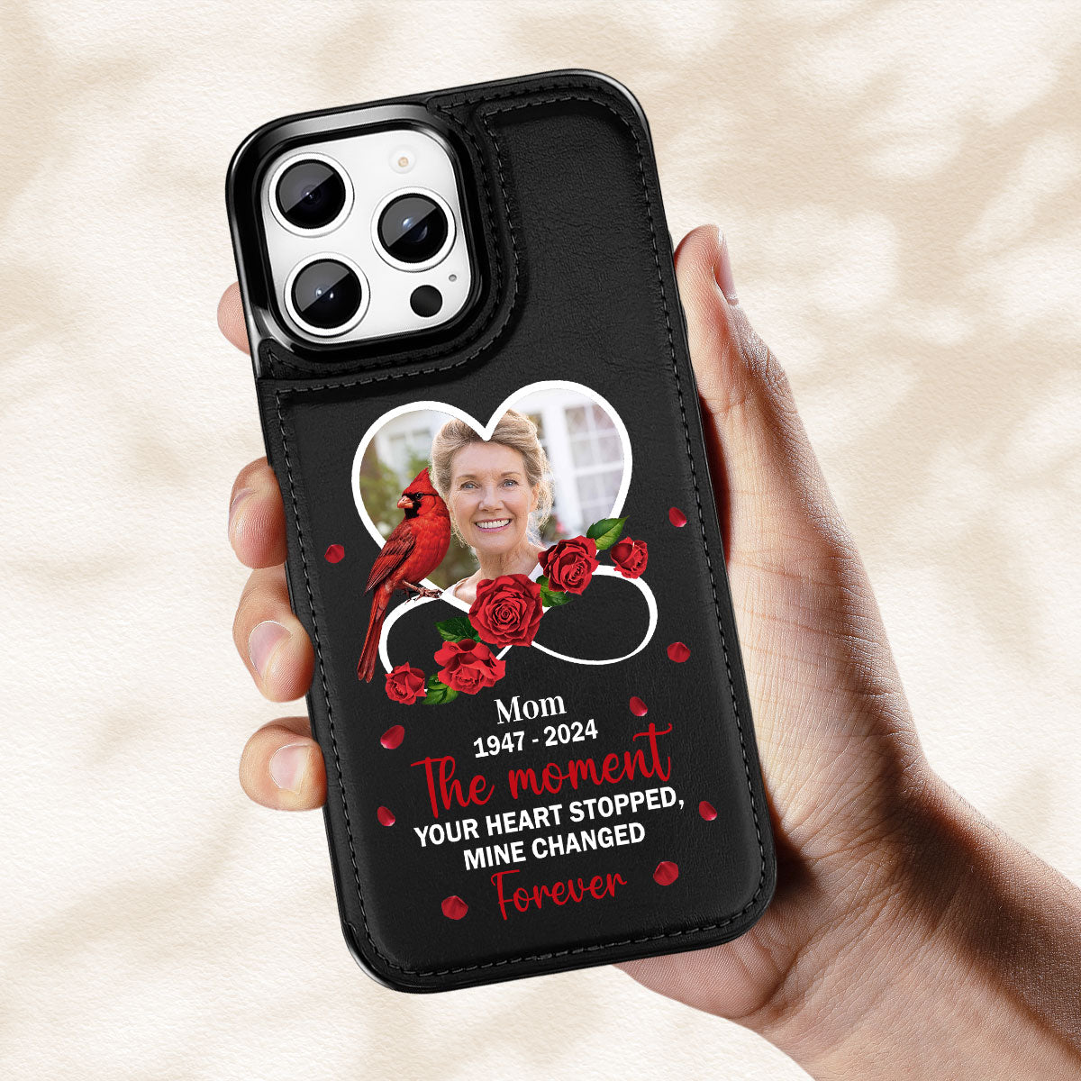 My Heart Changed Forever - Personalized Custom Leather Phone Case