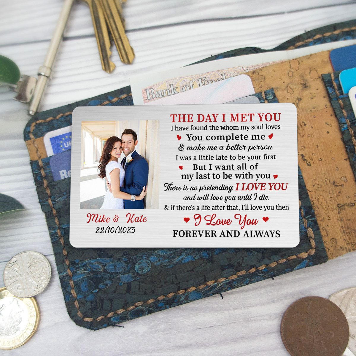 The Day I Met You - Personalized Custom Wallet Card