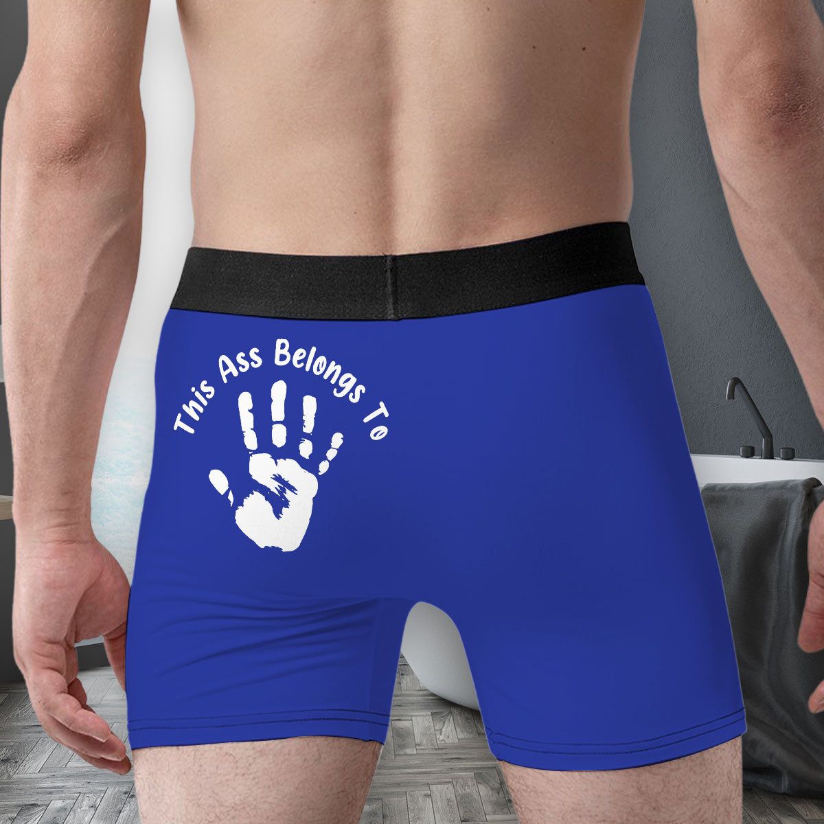 Belongs To My Wife - Personalized Photo Men's Boxer Briefs
